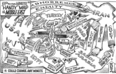 Middle East Map Cartoon